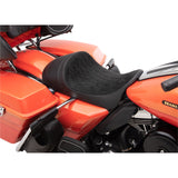 DRAG SPECIALTIES SEATS 0801-1255 EZ-ON Mount Forward Low Solo Seat Forward Low Solo Seat - Diamond - Faux Suede - FL '08-'23
