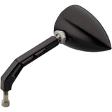 JOKER MACHINE 0640-0199 03-011BLK ViewTech V Billet Mirror Mirror - ViewTech 5 - Side View - Teardrop - Black