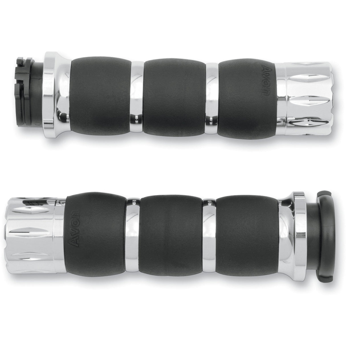 AVON GRIPS 0630-1202 AIR-93-RIV Rival Velvet Air Grips Grips - Rival Velvet Air - Chrome