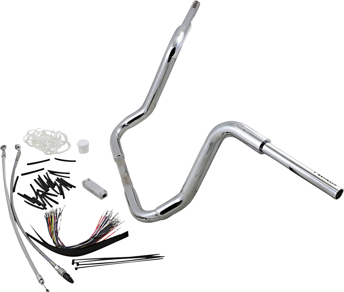 1-1/2" EZ Install Rounded Top Handlebar Kit - Chrome 14" - Electra, Street & Tri Glide 2008-2013