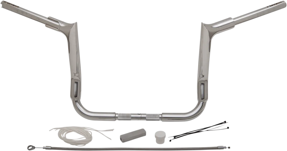 1-1/2" EZ Install Pointed Top Handlebar Kit 12" - Chrome - Electra, Street & Tri Glide 2008Ð2013 (Incl. Anniv./Police/SE)