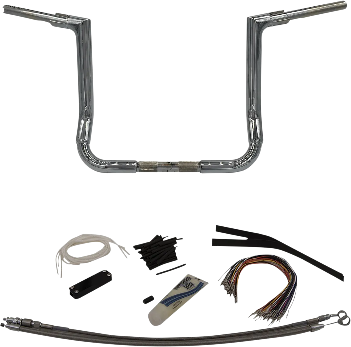 1-1/2" EZ Install Flat Top Handlebar Kit - 14" - Chrome - Electra, Street & Tri Glide 2008-2013 (Incl. EFI)