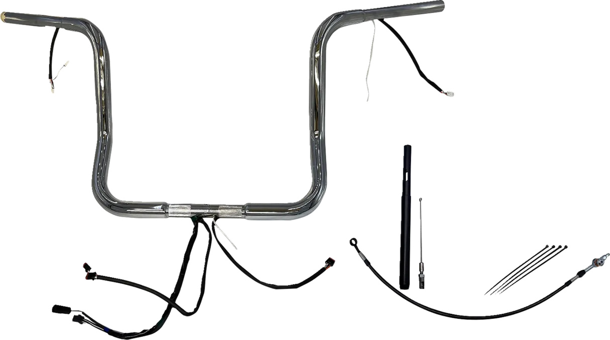 EZ Install Wired 1-1/4" Round Top Handlebar Kit - Street, Electra & Tri Glide 2021Ð2022