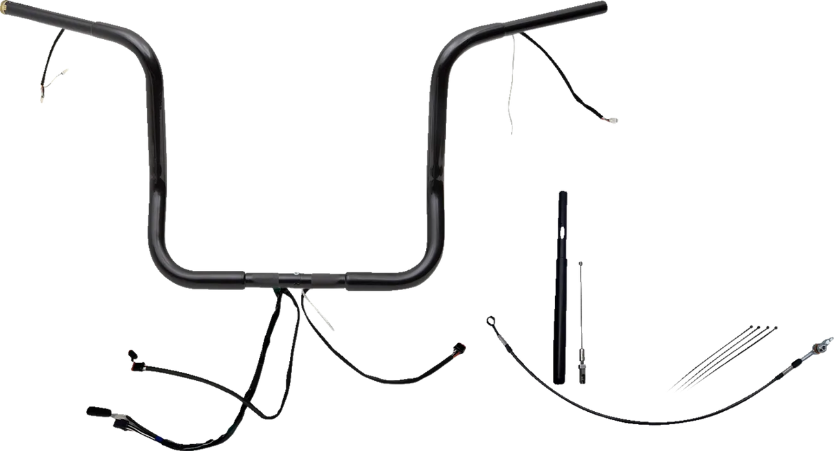 EZ Install Wired 1-1/4" Round Top Handlebar Kit - Street, Electra & Tri Glide 2021Ð2022