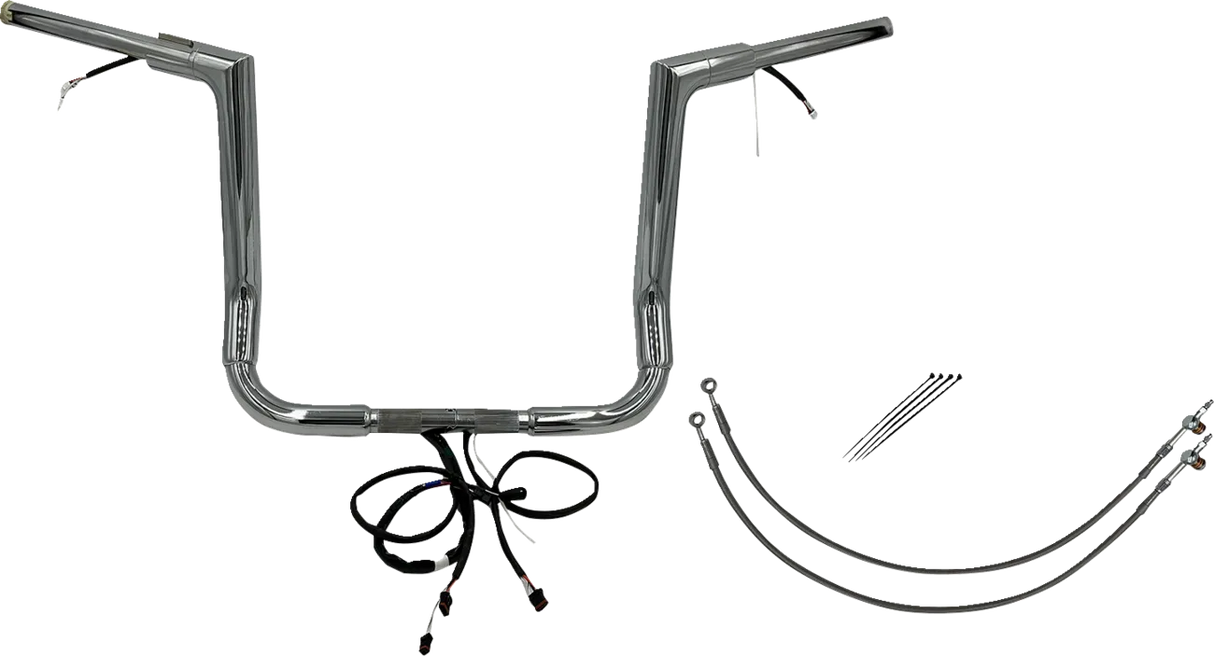 EZ Install Wired 1-1/2" Flat Top Handlebar Kit - Electra, Street & Tri Glide 2014-2015