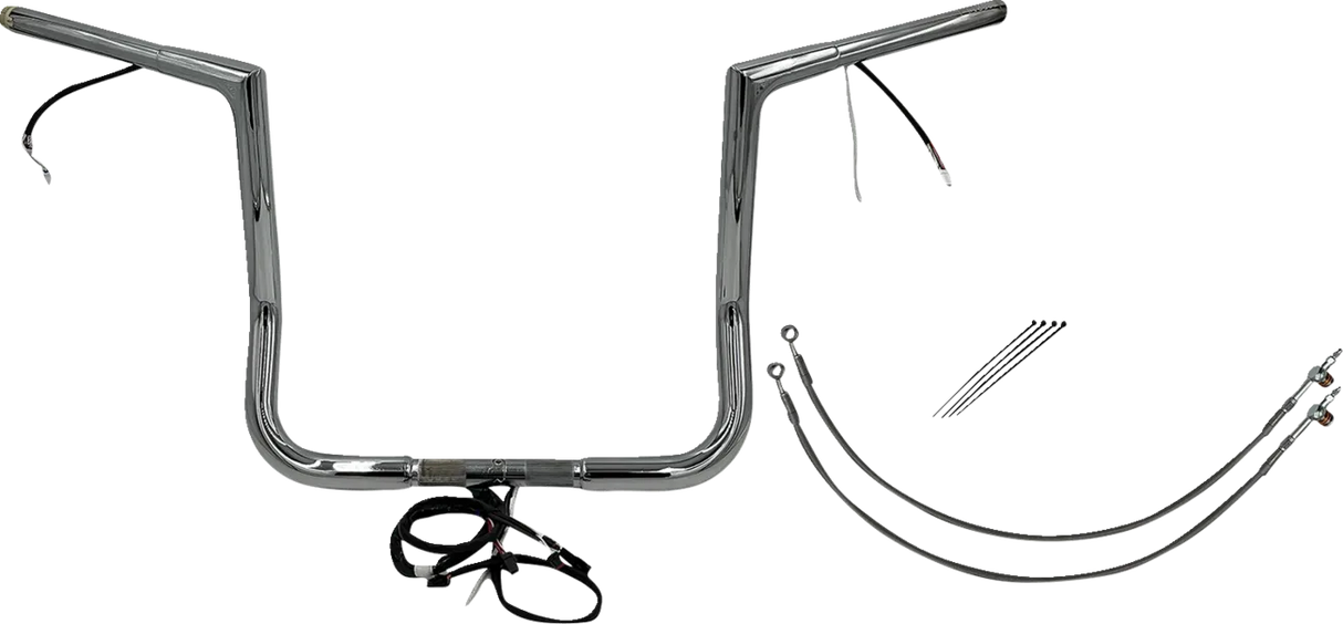 EZ Install Wired 1-1/2" Flat Top Handlebar Kit - Electra, Street, Tri Glide & Police 2016-2020