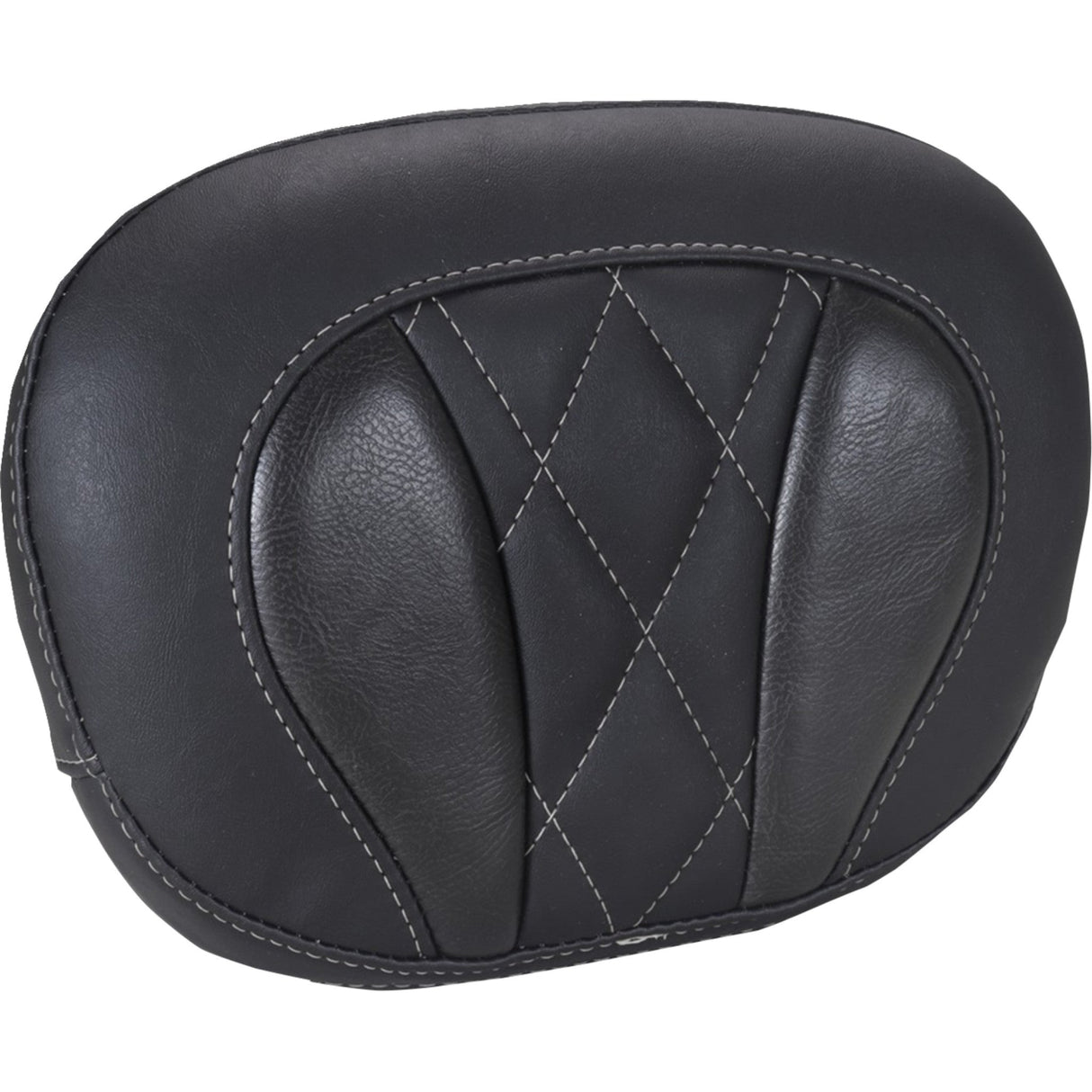 MUSTANG 0822-0647 88450GM Deluxe Sissy Bar Pad diamond - gunmetal stitch - flt/flh '23-'25