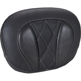 MUSTANG 0822-0647 88450GM Deluxe Sissy Bar Pad diamond - gunmetal stitch - flt/flh '23-'25