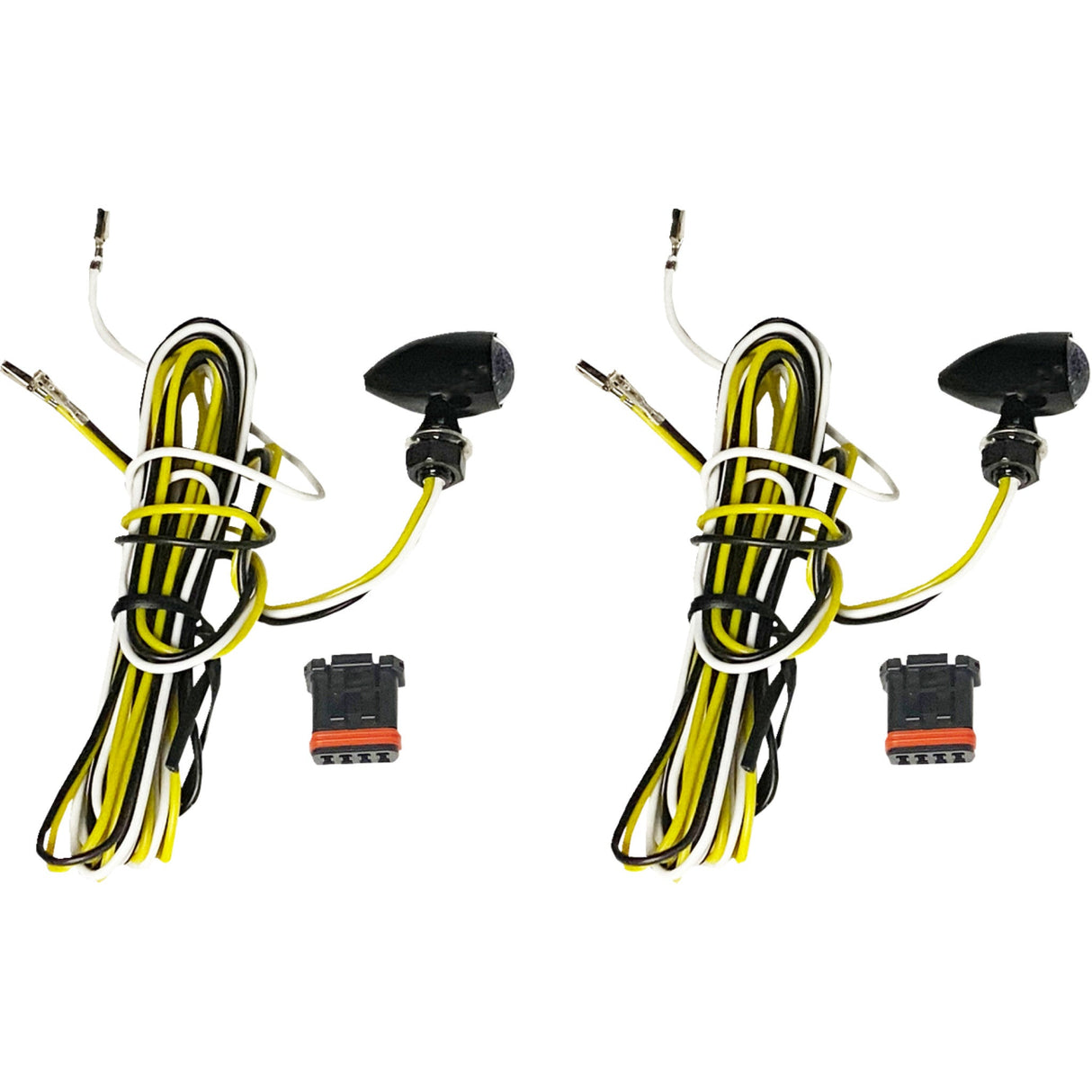 Custom Dynamics Micro Bullet V2 LED Turn Signals LED Amber White Black - CD-MICRO-AW2-B