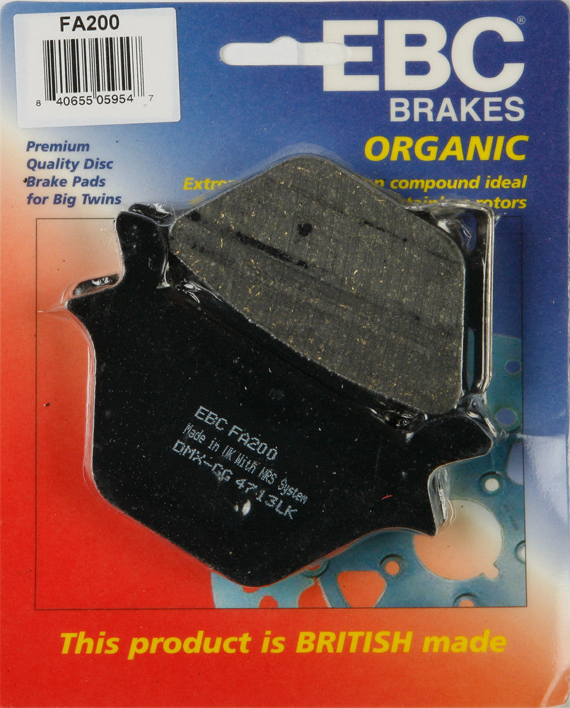 Ebc 15-200 FA200 BRAKE PADS FA200 ORGANIC
