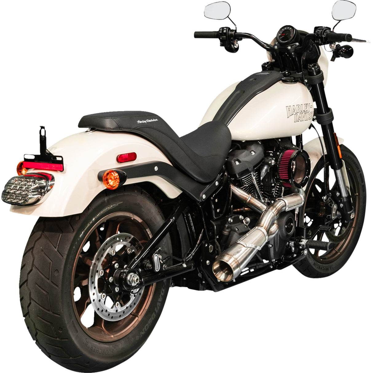 Trask 2-Into-1 Big Sexy Exhaust System Natural - TM-5130 For Harley Softail 2018-2024