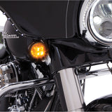 Ciro Fang® Signal Light Inserts — Front Black Amber Lens - 45420 For Harley Touring 1957-2026