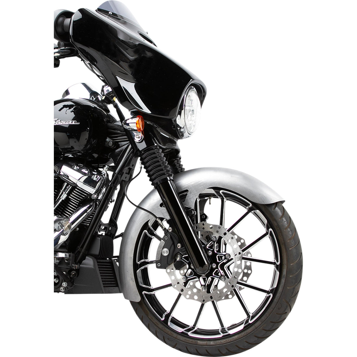 Arlen Ness Real Steel Rapper Front Fender 21" - 06-735 For Harley Touring 1986-2013