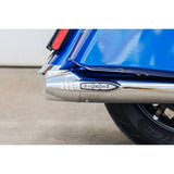 S&S Cycle 4" Broadhead Slip-On Mufflers Fishtail Chrome - 550-1077 For Indian 2014-2022