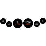 Dakota Digital Six-Gauge MLX Series Kit Black Bezel Touring - MLX-8696-K For Harley Touring 1999-2003