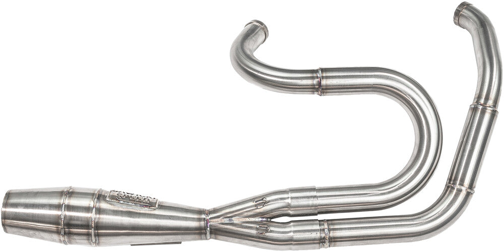 Sawicki 2IN1 FXR Shorty Cannon BIG Inch Brushed SS For Harley Super / Sport / Disc / Low 1982-1994