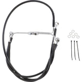 DRAG SPECIALTIES Extended Length Black Vinyl Brake Line Kit Front