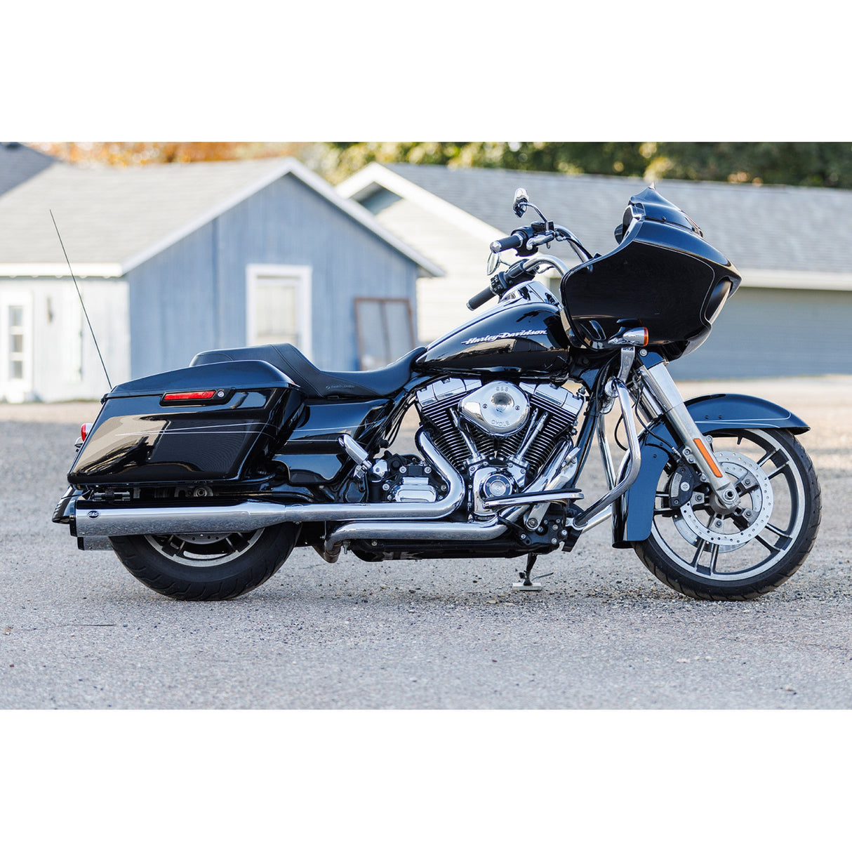 S&S Cycle 4-1/2" GNX Slip-On Mufflers Chrome - 550-1079 For Harley Touring 1995-2016