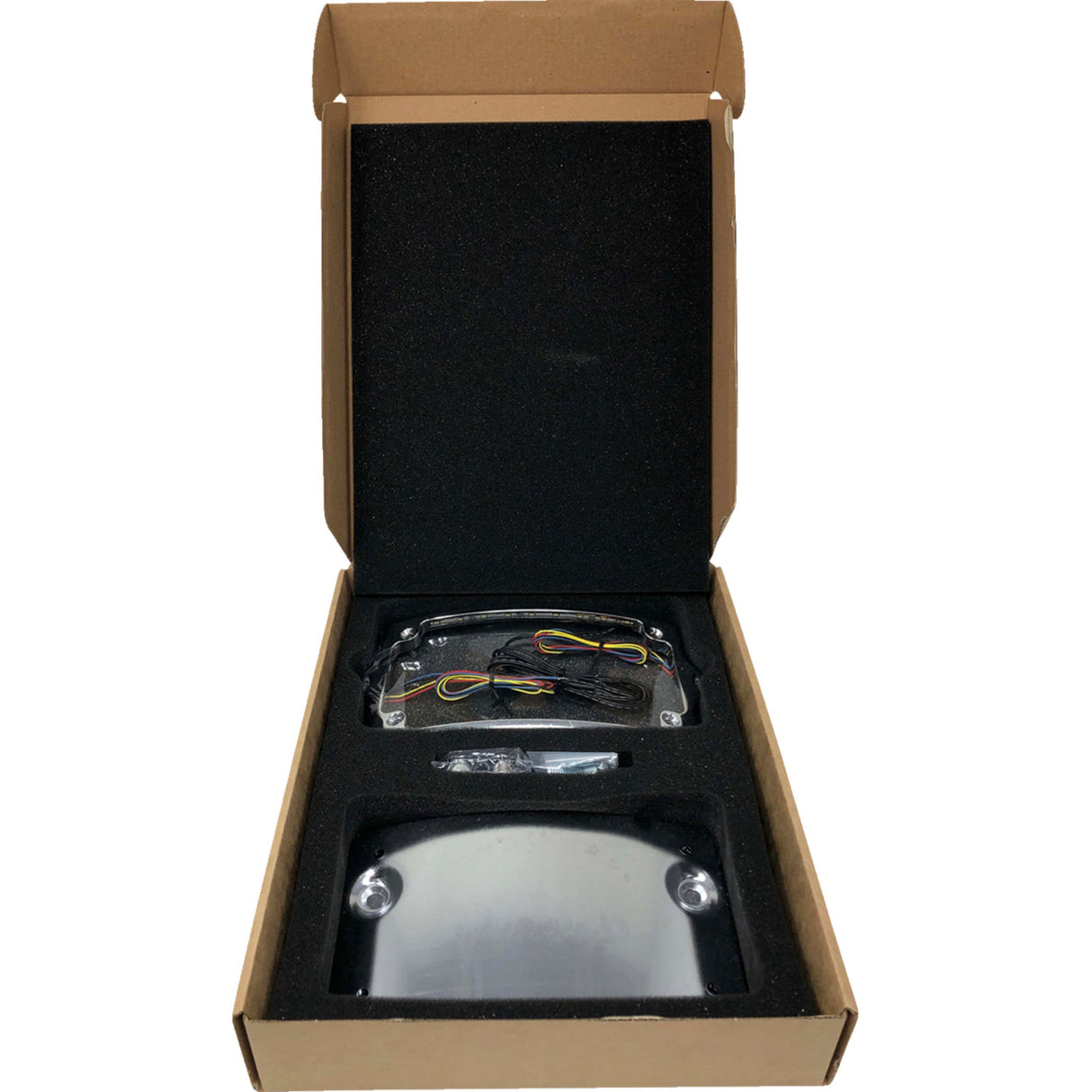 Kodlin USA Elypse 3-1 LED License Plate Kit Amber Red White Chrome - KUS20301 For Harley Touring 2013-2024