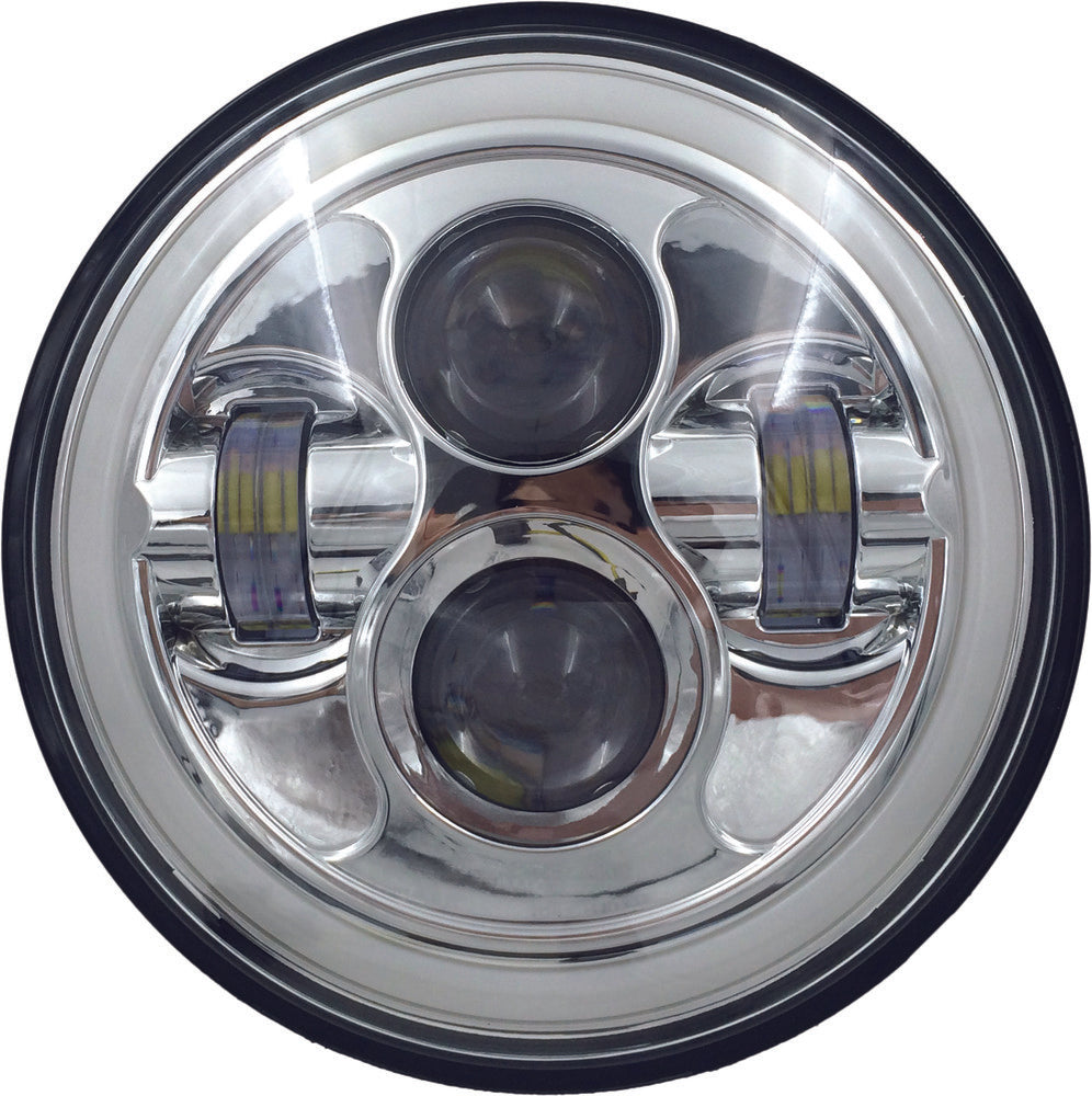 Pathfinder High Definition 7" LED Headlig Full Halo Chrome - HD7MCH For Harley Touring 2014-2019