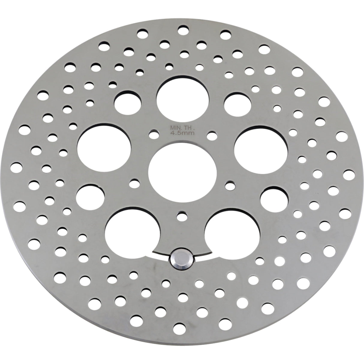 Drag Specialties Polished Stainless Steel Drilled Brake Rotor Front 11.8" Touring Trike For Harley Touring 2008-2016
