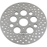 Drag Specialties Polished Stainless Steel Drilled Brake Rotor Front 11.8" Touring Trike For Harley Touring 2008-2016