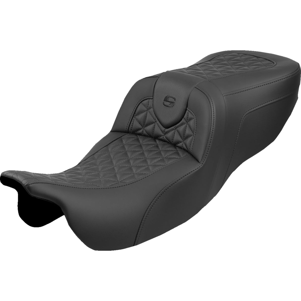 Saddlemen RoadSofa™ Seat Without Backrest Tri-Gripper - 815-07-21000 For Harley Touring 2015-2025