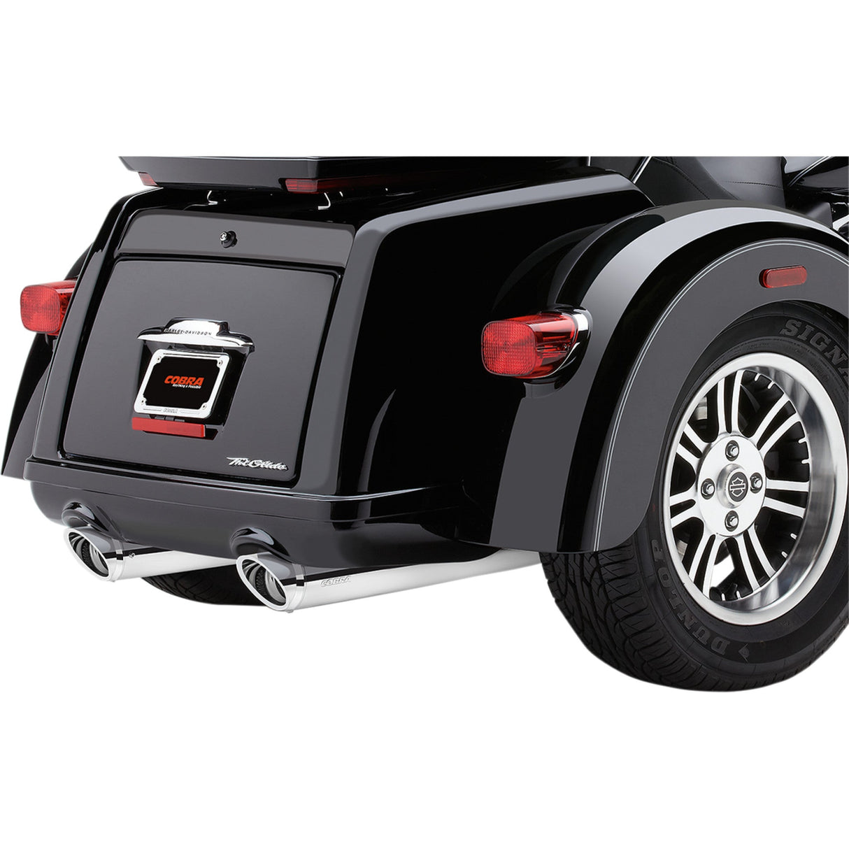 COBRA 1801-0823 6301 Tri Glide Mufflers - Chrome Tri Glide Mufflers
