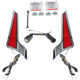 Custom Dynamics Fascia LED Panels Chrome Red - CD-FASCIA-SS6RC For Harley Touring 2010-2013