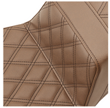 Saddlemen Extended Reach Step-Up Seats Full Lattice Stitch Brown - 808-07B-175BREX For Harley Touring 2008-2025
