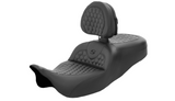 Saddlemen Honeycomb Roadsofa™ Seat Honeycomb With Backrest - 808-07B-189BR For Harley Touring 2008-2025