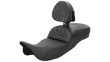 Saddlemen Honeycomb Roadsofa™ Seat Honeycomb With Backrest Extended Reach - 808-07B-190BR For Harley Touring 2008-2025