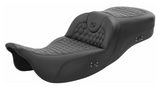 Saddlemen Honeycomb Roadsofa™ Seat Honeycomb Without Backrest Extended Reach Heated - 808-07B-190HCT For Harley Touring 2008-2025