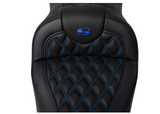 Saddlemen Roadsofa™ Lattice Stitch Seat With Backrest Blue Stitch - 808-07B-182B1 For Harley Touring 2008-2025