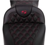Saddlemen Roadsofa™ Lattice Stitch Seat With Backrest Wine Berry Stitch - 808-07B-182B8 For Harley Touring 2008-2023