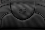 Saddlemen Roadsofa™ Carbon Fiber Seat Black Stitch Backrest - 808-07B-186B0 For Harley Touring 2008-2023
