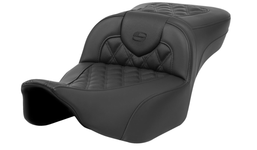 Saddlemen Roadsofa™ Extended Reach Seat Lattice Stitch Without Backrest - 823-07-184 For Harley Touring 2023-2026