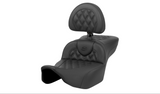 Saddlemen Roadsofa™ Extended Reach Seat Lattice Stitch With Backrest - 823-07-184BR For Harley Touring 2023-2026