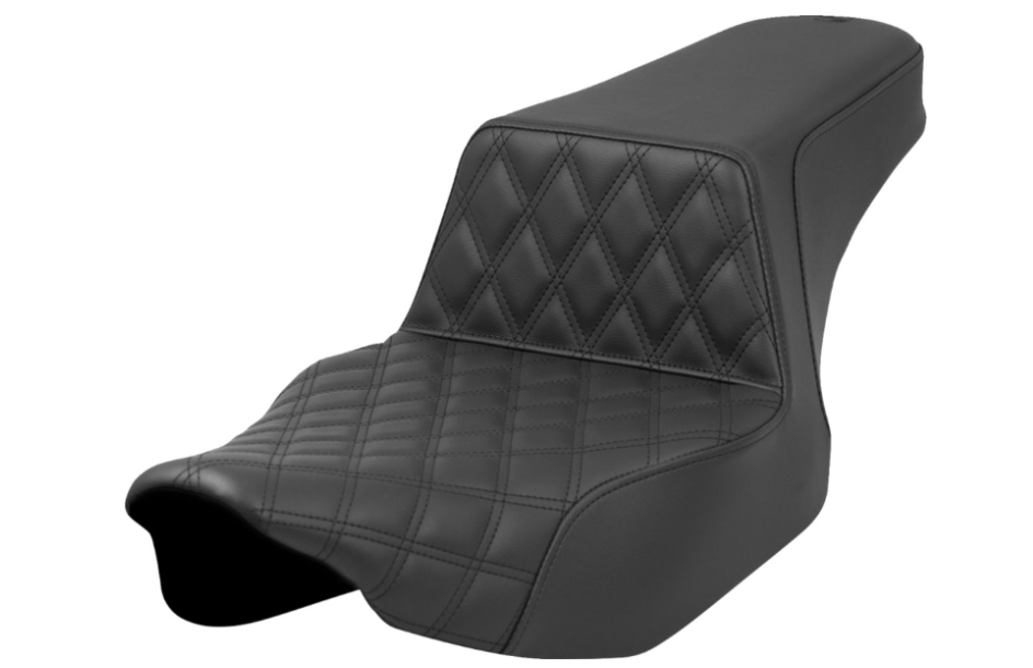 Saddlemen Step-Up Seat Front Lattice Stitch Black - 823-07-172 For Harley Touring 2023-2026