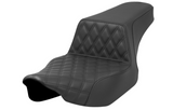 Saddlemen Step-Up Seat Front Lattice Stitch Black Extended Reach - 823-07E-172 For Harley Touring 2023-2026