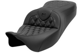 Saddlemen Roadsofa™ Seat Without Backrest Lattice Stitch Carbon Fiber - 808-07B-20600 For Harley Touring 2008-2024