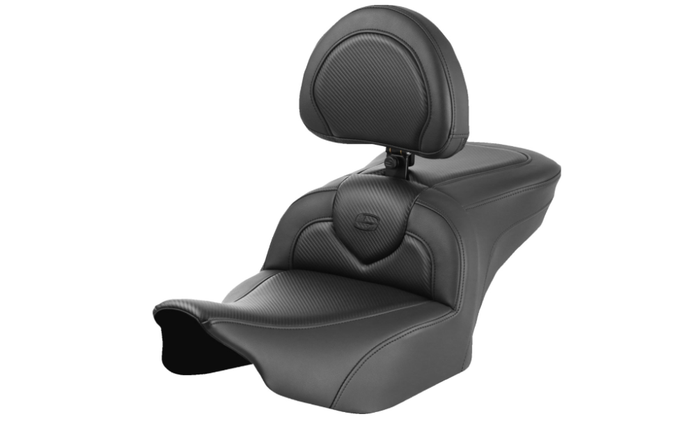 Saddlemen Roadsofa™ Carbon Fiber Seat With Backrest - 823-07-185B0 For Harley Touring 2023-2026