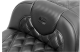 Saddlemen Roadsofa™ Extended Reach Seat Without Backrest Carbon Fiber Lattice Stitch - 823-07-20700 For Harley Touring 2023-2026
