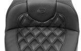 Saddlemen Roadsofa™ Extended Reach Seat Without Backrest Carbon Fiber Lattice Stitch - 823-07-20700 For Harley Touring 2023-2026