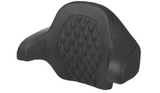 Saddlemen Tour Pak® Backrest Pad Lattice Stitch Dark Gray Stitch - 814-07-15002 For Harley Touring 2014-2026
