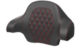 Saddlemen Tour Pak® Backrest Pad Lattice Stitch Red Stitch - 814-07-15004 For Harley Touring 2014-2026
