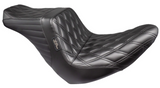 LePera Tailwhip Up Front Seat Double Diamond Black - LYRU-580DD For Harley Softail 2018-2024
