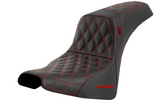 Saddlemen Pro Series SDC Performance Grip Seat Without Backrest Red Stitch - SC81830RED For Harley Softail 2018-2025