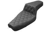 Saddlemen Step-Up Seat — Full Lattice Stitch Black - 879-03-175 For Harley Sportster 1996-2003 (3.3G Tank)