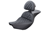 Saddlemen Roadsofa™ Lattice Stitch Seat With Backrest Black - I14-07-182BR For Indian 2014-2025